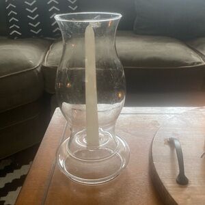 Glass candle holder
